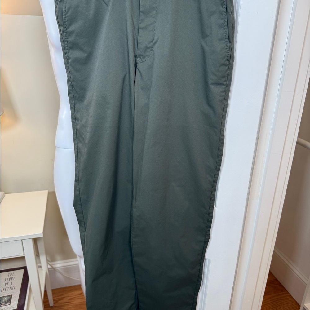Muji Olive Green Chino Pants Slim Straight Mens S Minimalist Casual